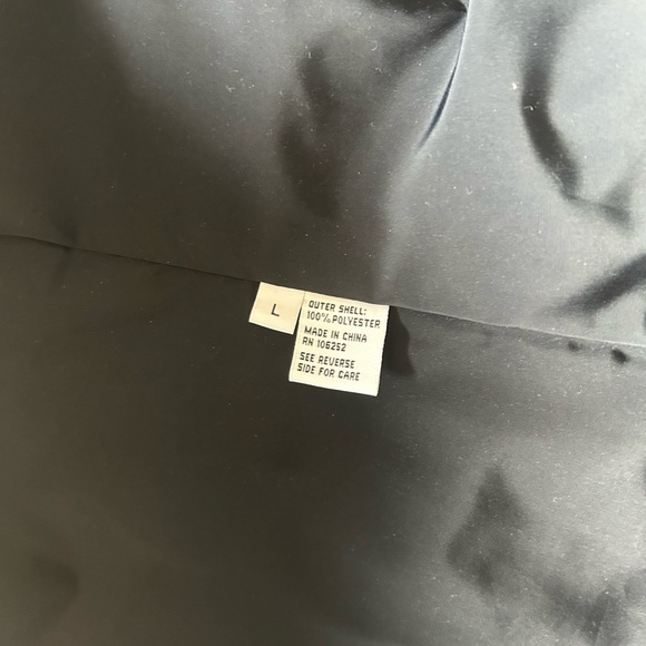 Jane Post Black Long Hooded Rain Coat Size L - Picture 7 of 7